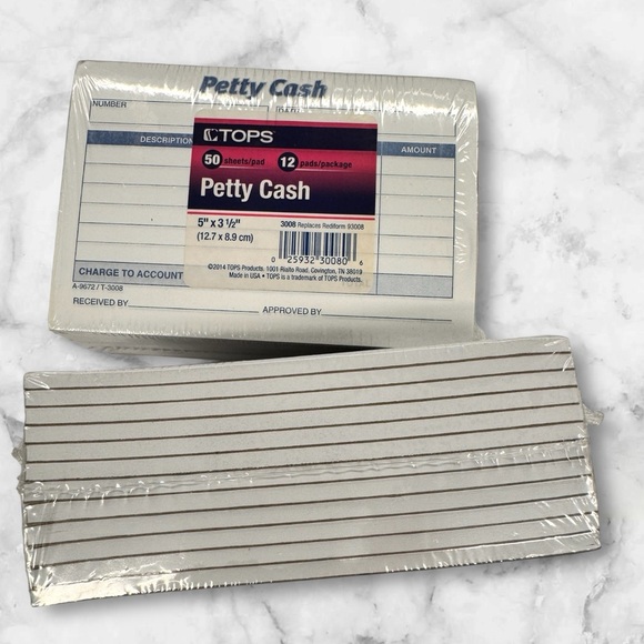 🔵 3/ $15 - Two Packages Petty Cash Slips - 12 books in each package (24 books) - Picture 2 of 4